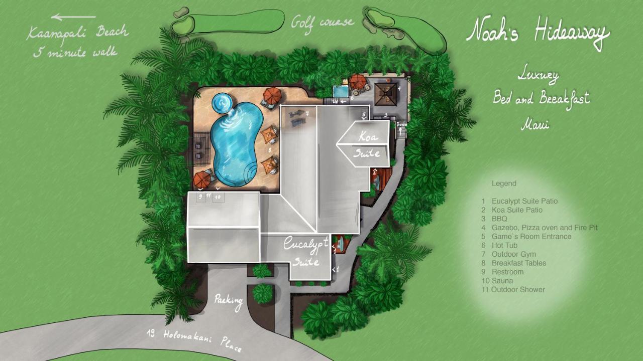 Noahs Hideaway Luxury B&B ラハイナ エクステリア 写真